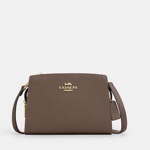 New🤎Coach Gia Crossbody Bag Gold/Dark Stone